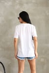 Ördek Baskılı Pamuklu Taşlı Oversize T-shirt