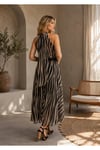 Zebra Şifon Astarlı Elbise