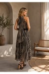 Zebra Şifon Astarlı Elbise
