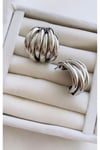 Altılı Boru Görünüm Silver Küpe