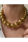 Çelik Büyük Gold Top Kolye