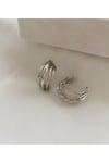 Çelik Çoklu Ay Model Küpe (2,5 cm)