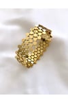 Çelik Kelepçe Gold Bileklik (Kalınlık: 2 cm)