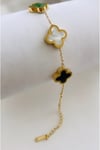 Çelik Van Cleef Renkli Gold Bileklik