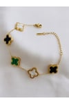 Çelik Van Cleef Renkli Gold Bileklik