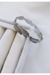 Çelik Yaprak Model Silver Kelepçe Bileklik