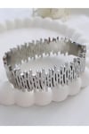 Çelik Zigzag Silver Kelepçe Bileklik