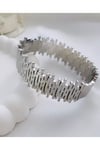 Çelik Zigzag Silver Kelepçe Bileklik