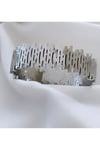 Çelik Zigzag Silver Kelepçe Bileklik