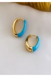 Çift Renkli Oval Küpe (2,5 cm)