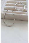 Damla Model Rodyum Kaplama Küpe (5 CM)