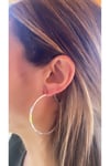 Düz Model Orta Boy Halka Küpe (5 cm)