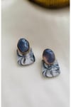 Ebruli Tasarım Kemik Küpe (4 cm)