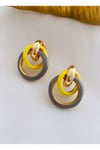 İçiçe Görünümlü Renkli Halka Küpe (3 cm)