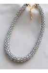 İthal Kristal Boncuk Kolye (42+8 cm)