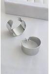 İthal Tırtıklı Model Kalın Halka Küpe (3 CM)