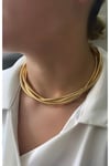 İthal Üçlü Sarmal Gold Choker Kolye