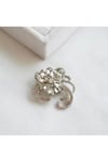 Kristal Taşlı Çiçek Broş (4 CM)
