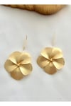Marka Model Gold Uzun Çiçek Küpe (7 CM)