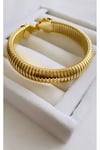 Marka Model Tırtıklı Gold Bileklik (13 mm)
