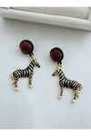 Marka Model Zebra Küpe (5,5 cm)