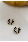Renkli Mineli Minimal Halka Küpe (17 mm)