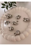 Silver Çelik Mini Damla Küpe (1,5 CM)