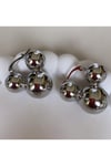 Silver Üçlü Top Küpe