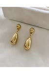 Top Detaylı Damla Küpe (3,5 cm)