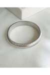 Unisex Model Esnek Gümüş Bileklik (12 MM)
