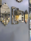 C MODEL  SAAT DEKORLU AYNA 3LÜ SET GOLD