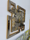 L MODEL DUVAR SAAT GOLD RENK