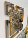 L MODEL DUVAR SAAT GOLD RENK
