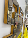 L MODEL DUVAR SAAT GOLD RENK