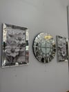 MERİDYEN MODEL DUVAR SAAT İKİLİ GELİNCİK TABLO GÜMÜŞ