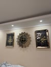 PİYONA AYNALI SAAT VE İKİ ADET ALLAH CC VE MUHAMMED SAV LAFIZLI SET