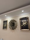 PİYONA AYNALI SAAT VE İKİ ADET ALLAH CC VE MUHAMMED SAV LAFIZLI SET