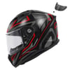 GIVI 50.7 PROTON MAT TITANIUM-KIRMIZI KASK