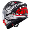 GIVI 50.X SHARKBITE MAT SİYAH-BEYAZ-KIRMIZI KASK