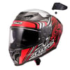 LS2 DRAGON KARBON ENTHUM KIRMIZI KASK