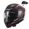 LS2 DRAGON KARBON SUBIC BEYAZ-MAVİ-KIRMIZI KASK