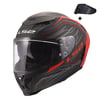 LS2 DRAGON KARBON SUBIC KIRMIZI KASK