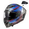 LS2 DRAGON KARBON TRAX MAVİ KASK