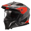 LS2 DRIFTER DEVOR MAT GRİ-TITANIUM-KIRMIZI KASK