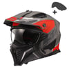 LS2 DRIFTER DEVOR MAT GRİ-TITANIUM-KIRMIZI KASK
