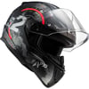 LS2 RAPID 2 CIRCLE MAT SİYAH-KIRMIZI KASK
