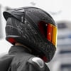 Ls2 Rapıd 2 Race Crypt Mat Siyah Kask (İridyum Kırmızı Vizör + Spoiler)
