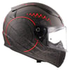 LS2 RAPID 2 TAKAROA MAT SİYAH-KIRMIZI KASK