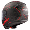 LS2 RAPID 2 TAKAROA MAT SİYAH-KIRMIZI KASK