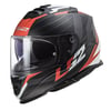 LS2 STORM 2 NERVE MAT SİYAH-KIRMIZI KASK